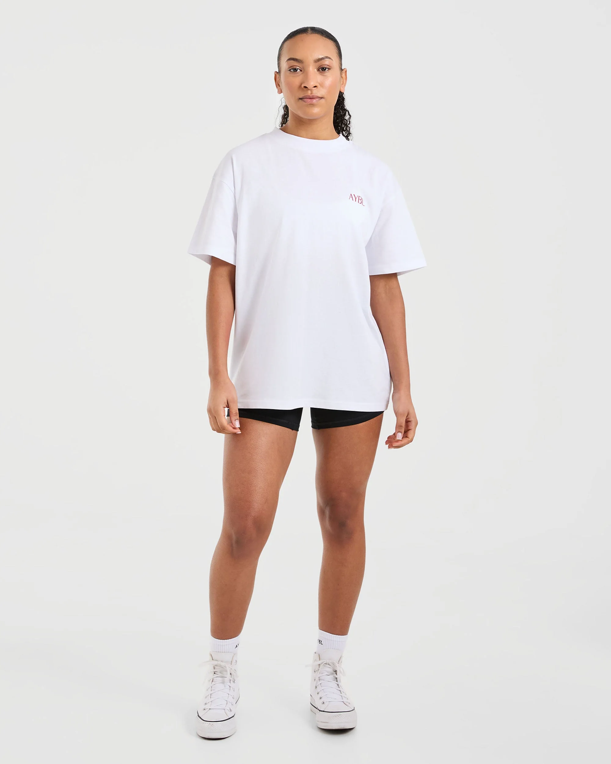 Strength Club Oversized T Shirt - Wit/Rood - Image 4