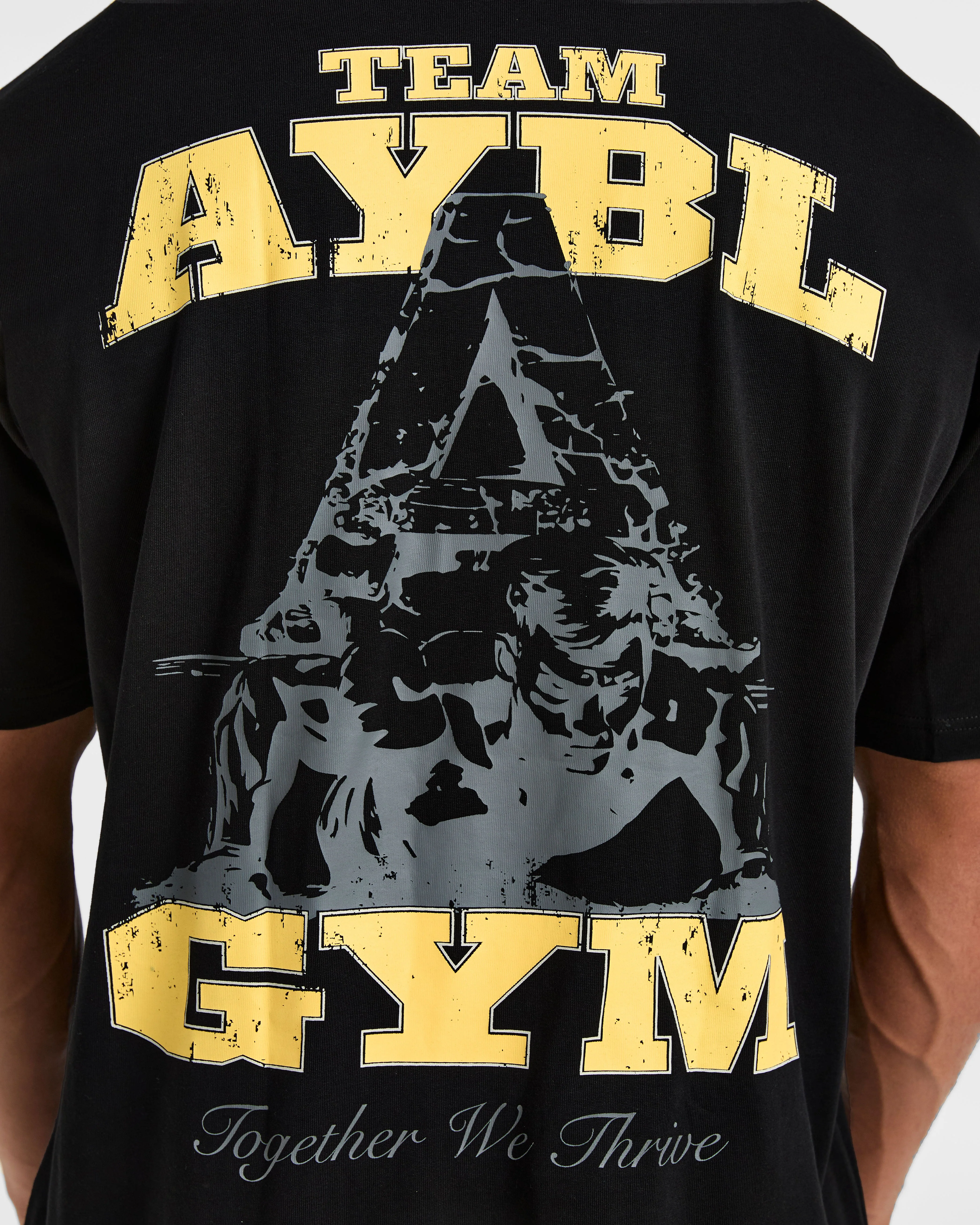 Team AYBL Oversized T Shirt - Zwart/Geel - Image 6