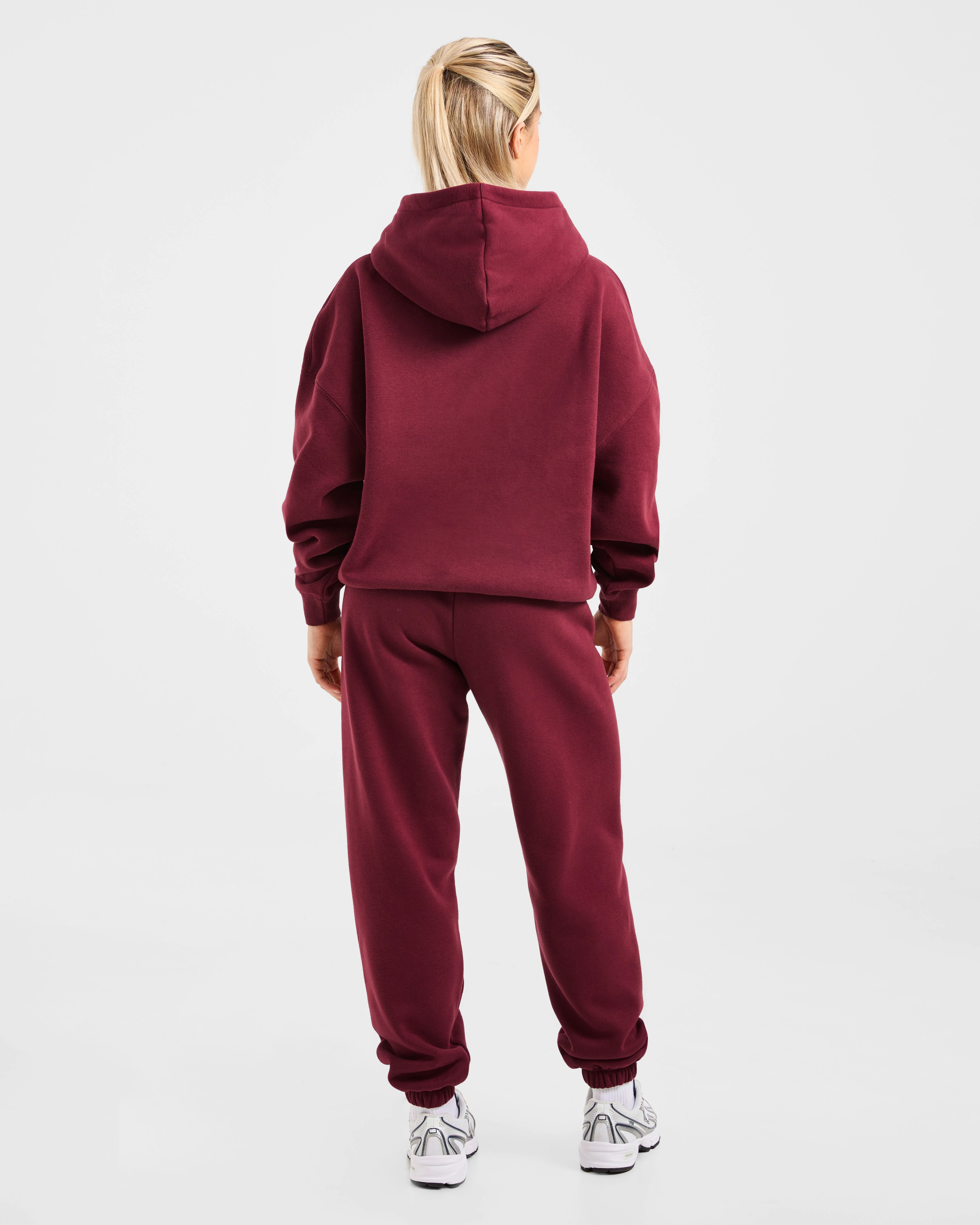 Varsity 2.0 Oversized Hoodie - Rood Wine - Image 4