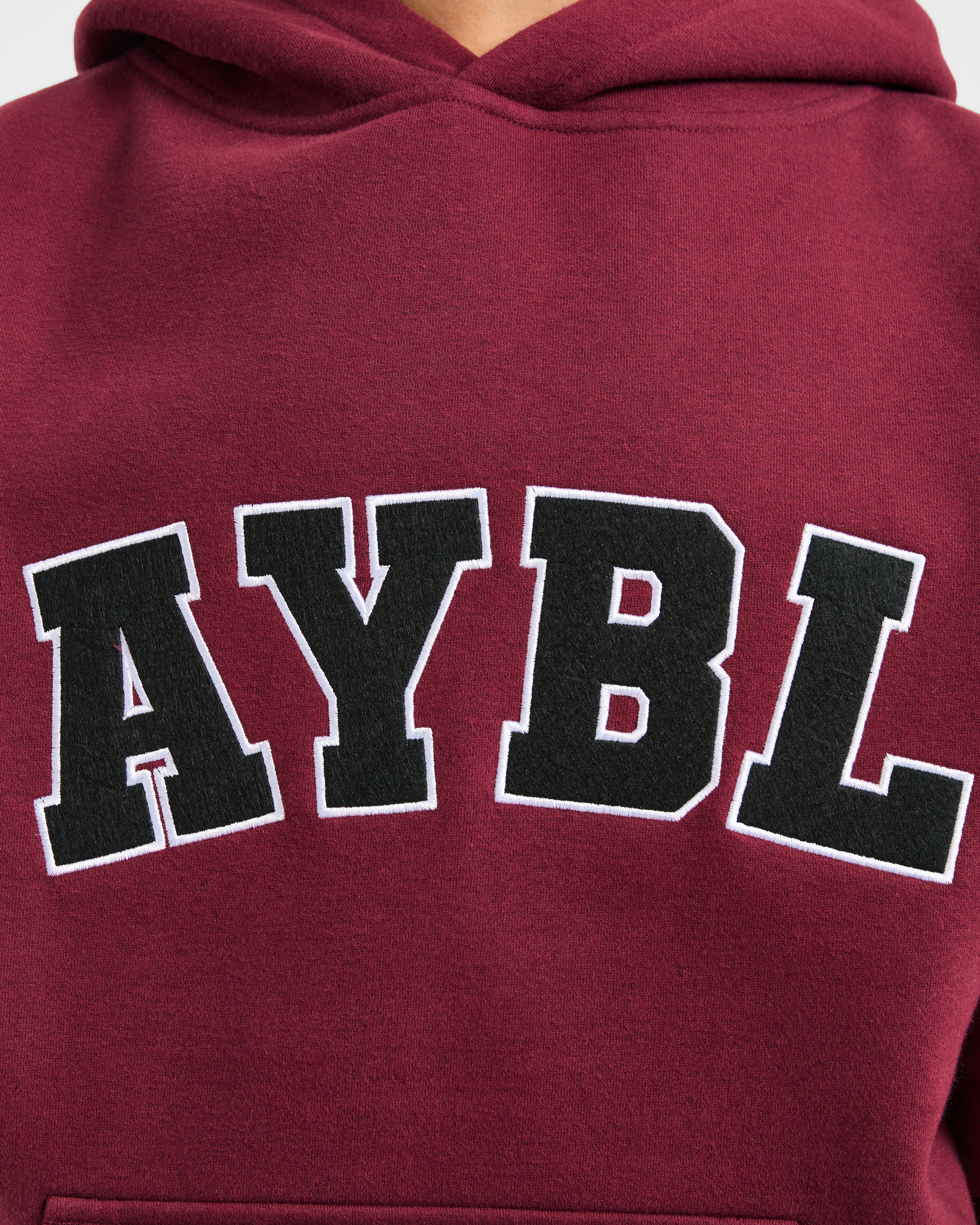 Varsity 2.0 Oversized Hoodie - Rood Wine - Image 5