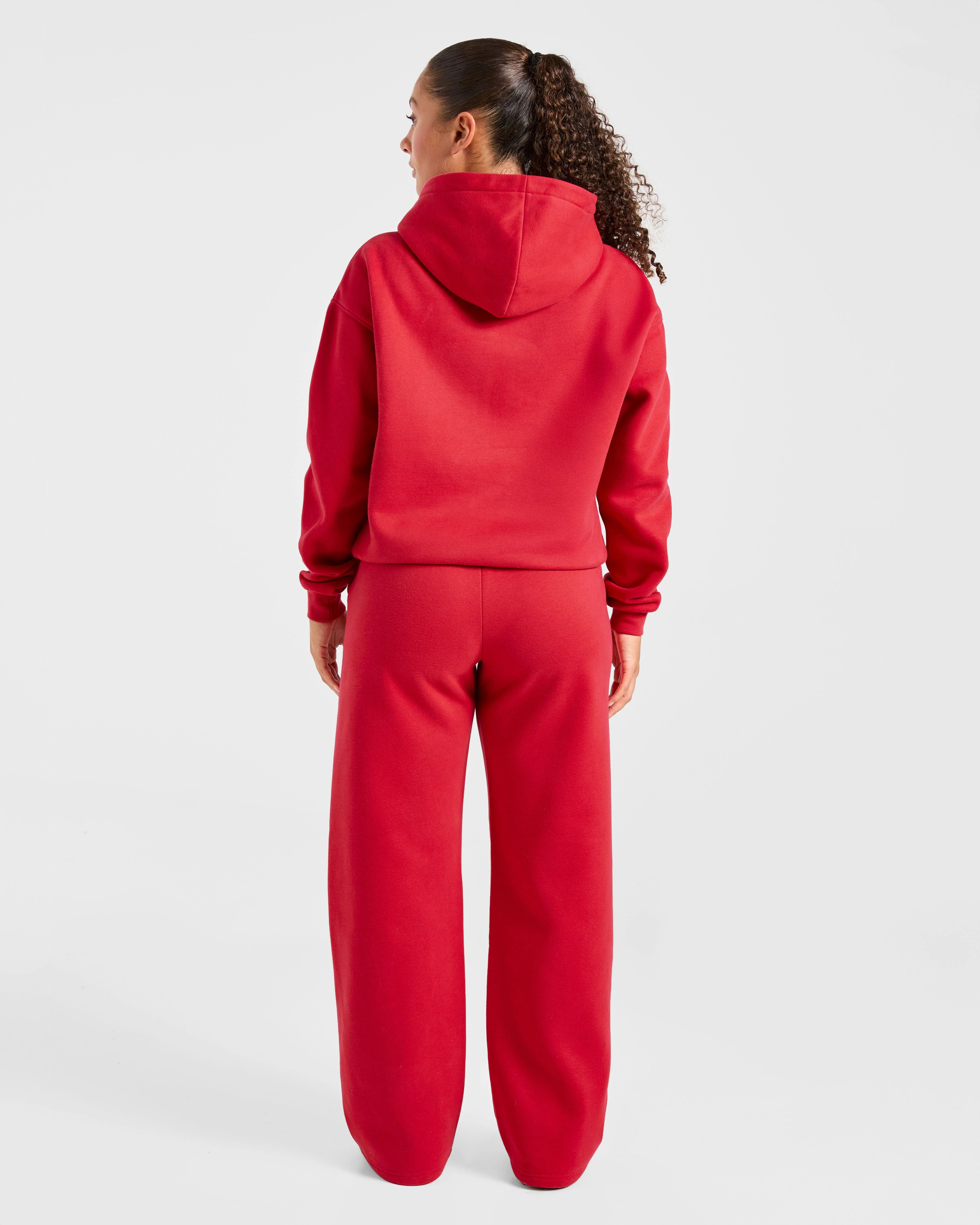 Varsity 2.0 Oversized Straight Leg Joggers - Rood - Image 4