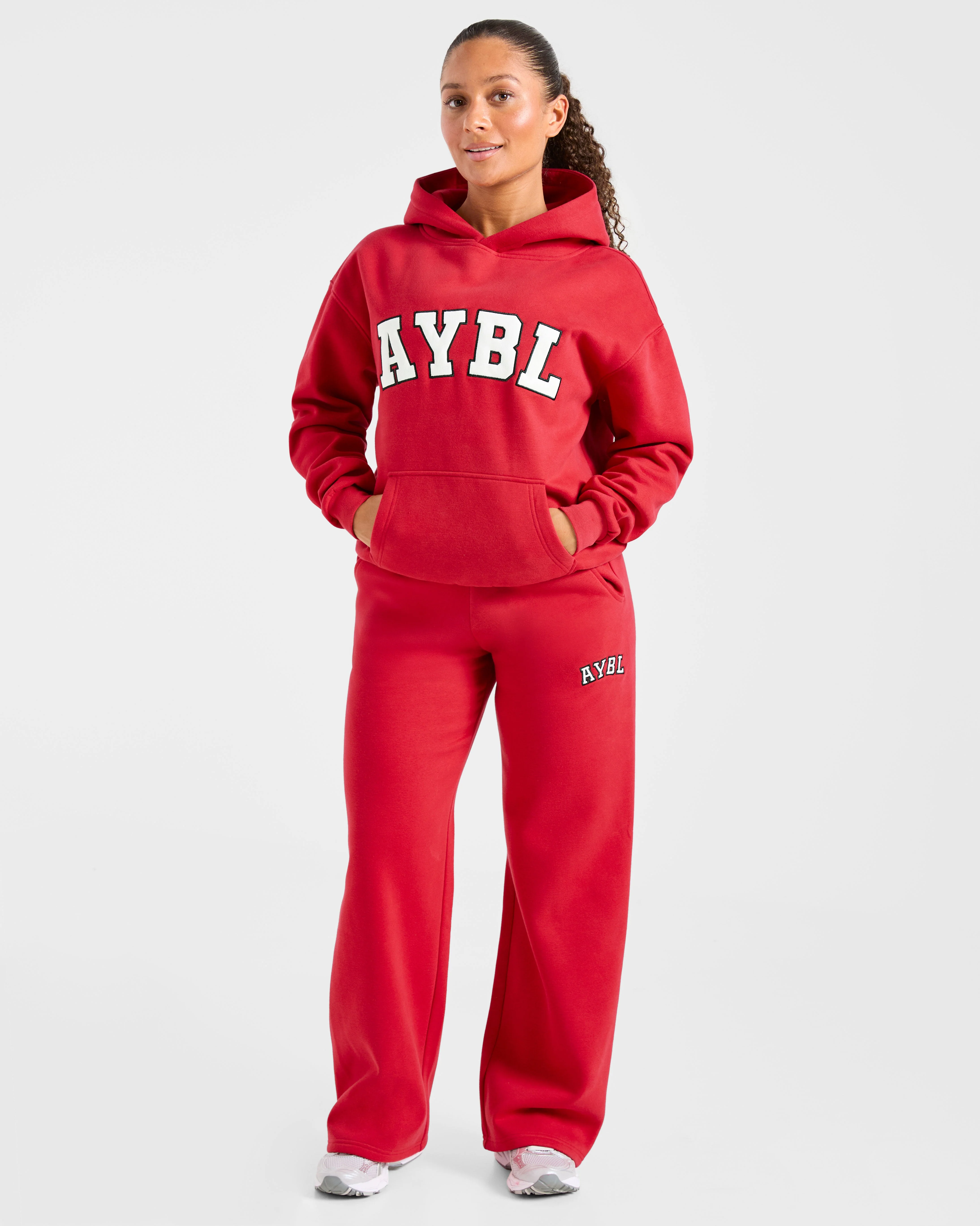 Varsity 2.0 Oversized Straight Leg Joggers - Rood - Image 7