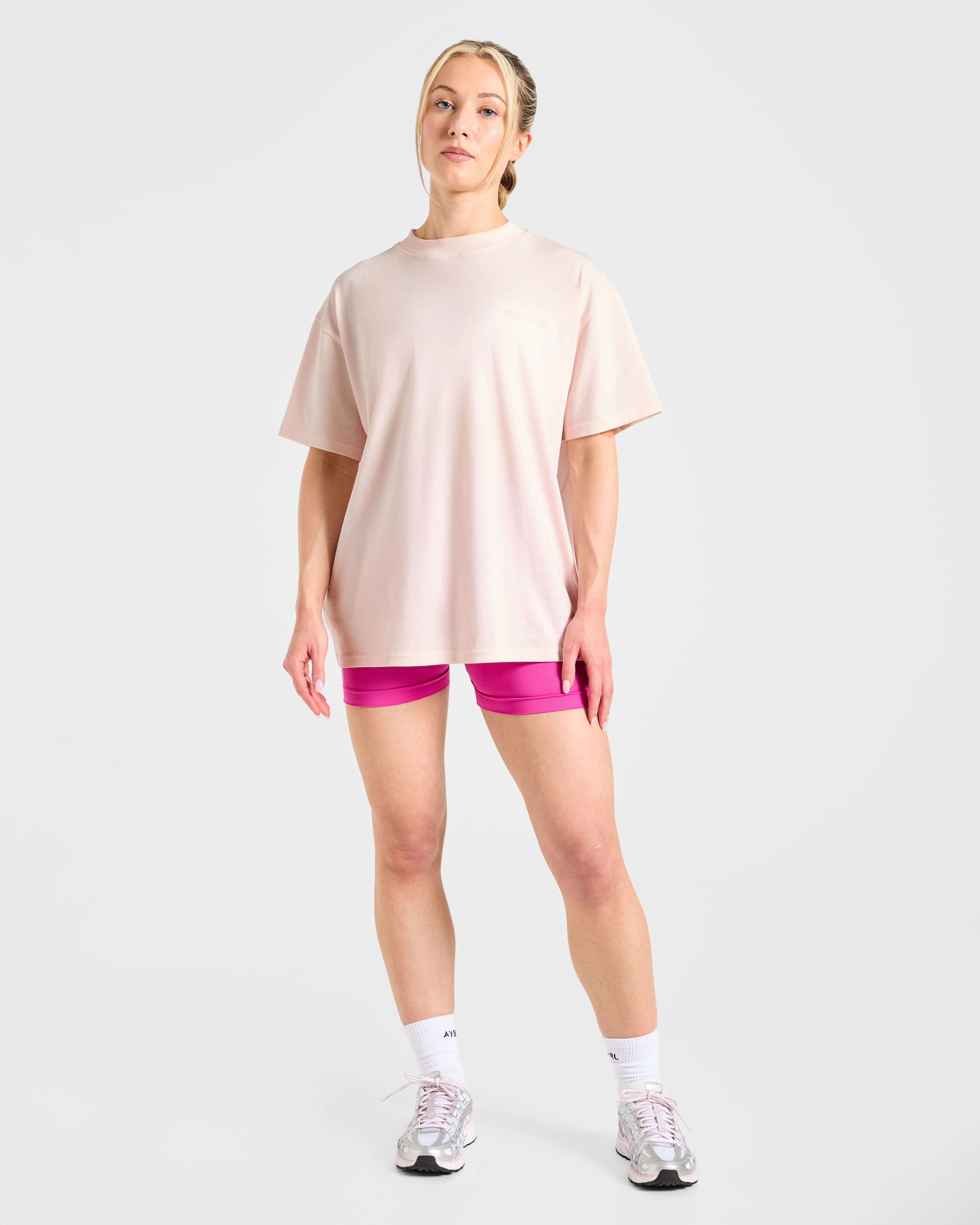 Varsity Dept. Oversized T Shirt - Roze - Image 3