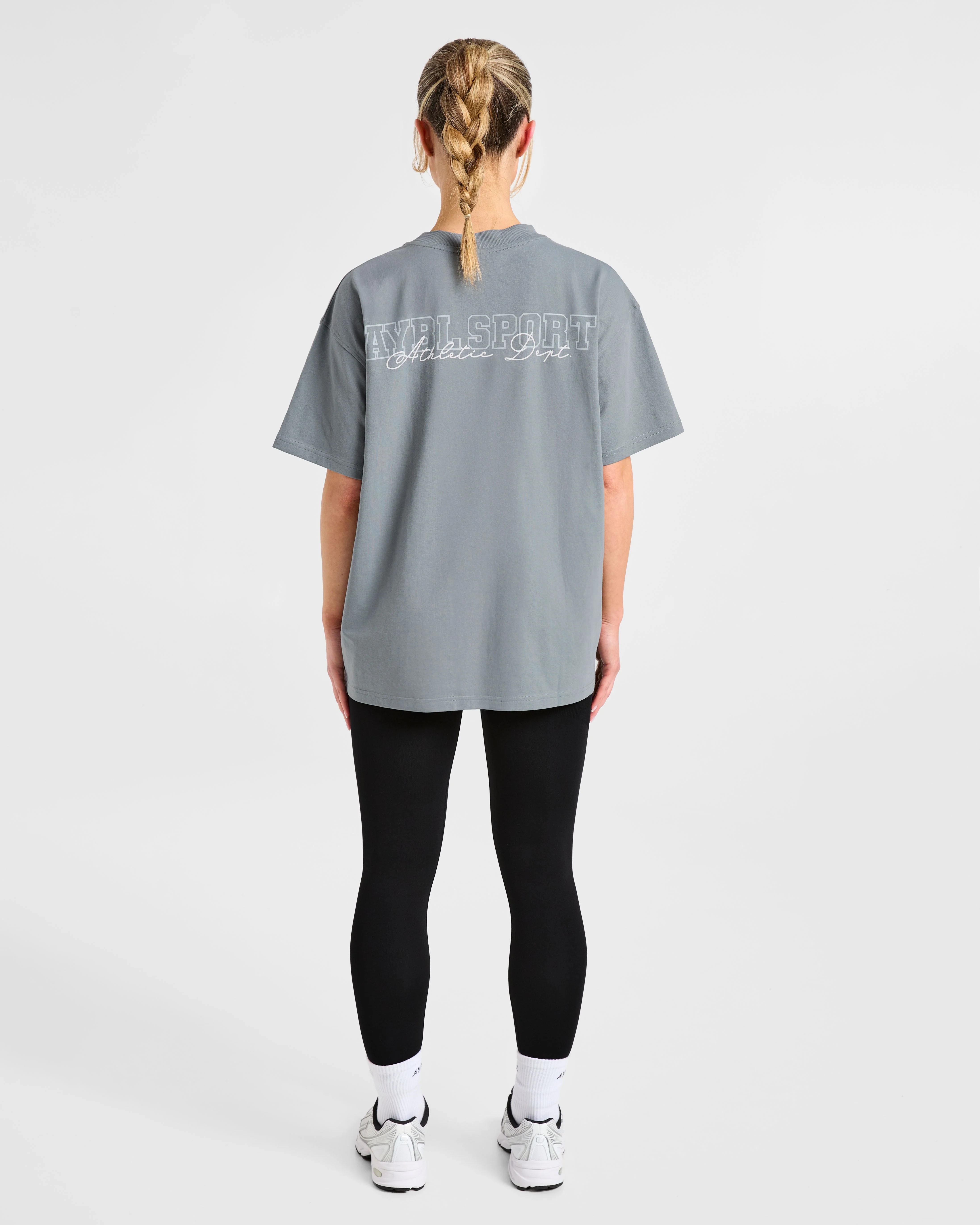 Varsity Dept. Oversized T Shirt - Slate Grijs - Image 4
