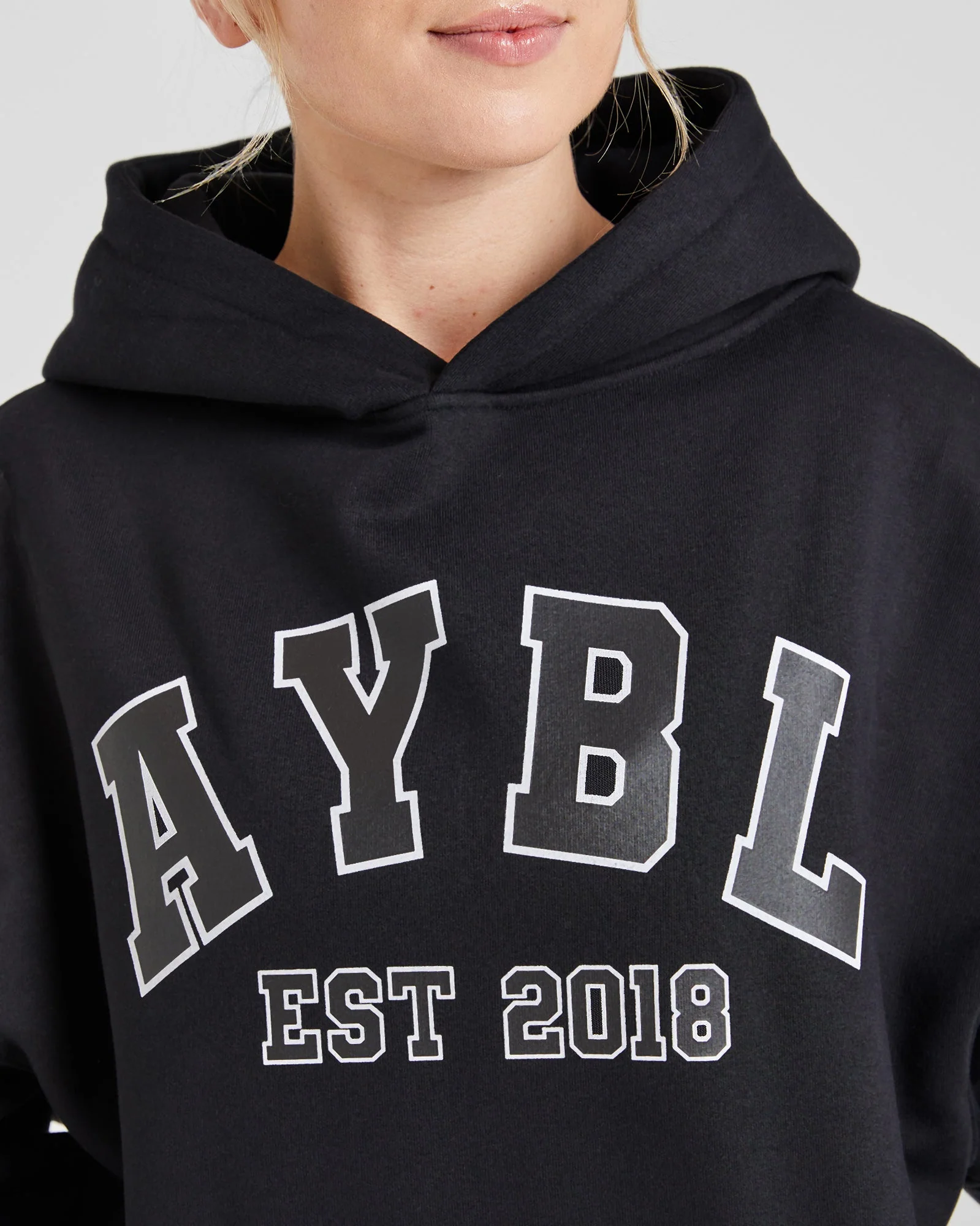 Varsity Graphic Oversized Hoodie - Zwart - Image 5