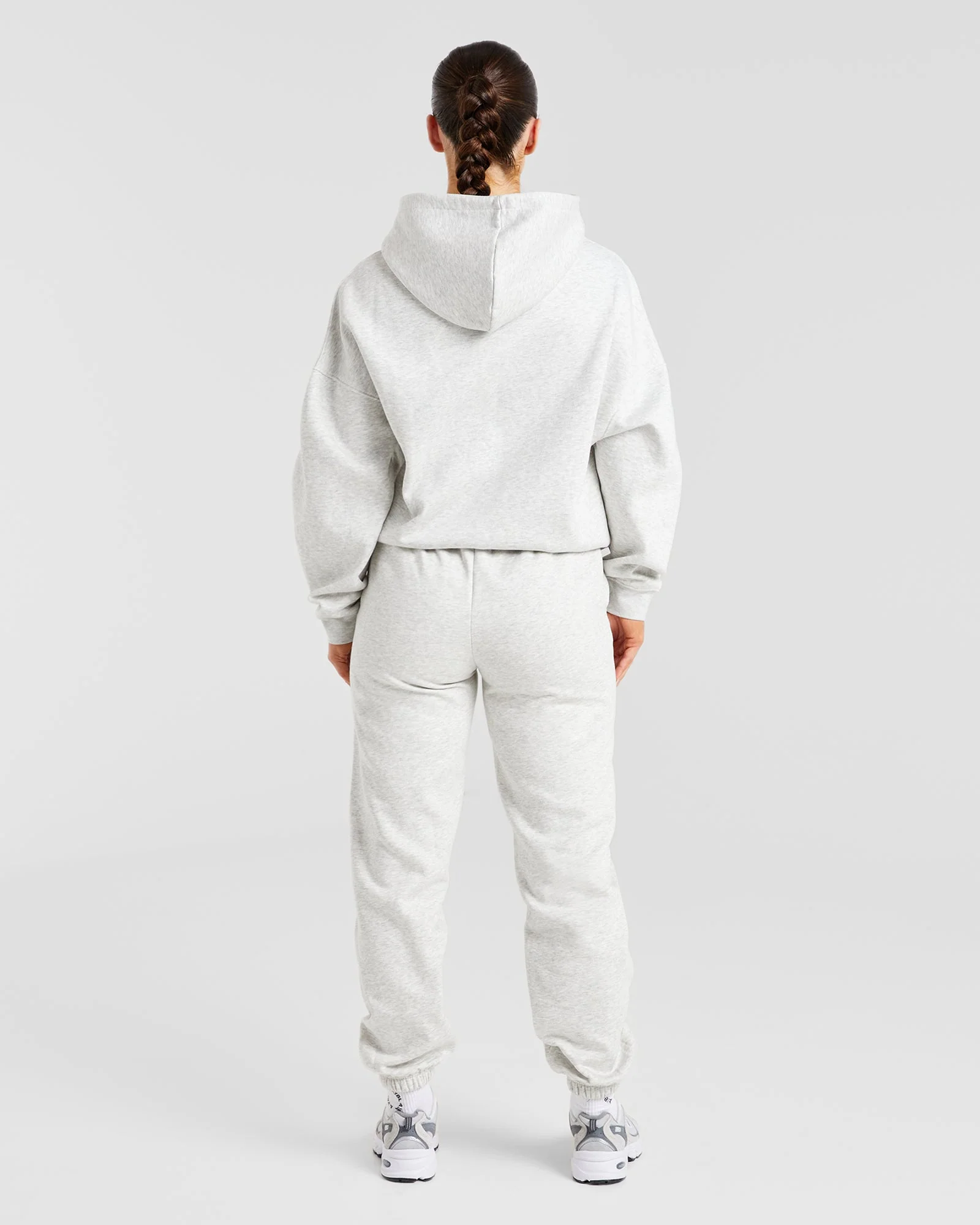 Varsity Graphic Oversized Hoodie - Grijs Marl - Image 4