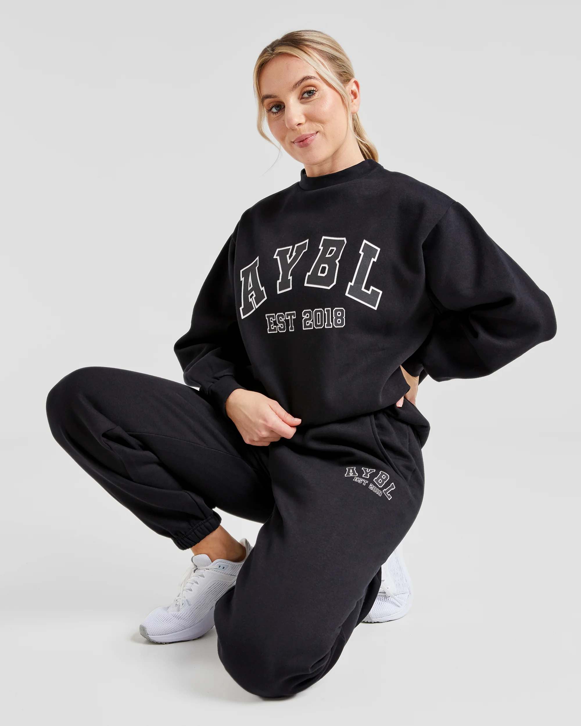 Varsity Graphic Oversized Sweatshirt - Zwart - Image 6