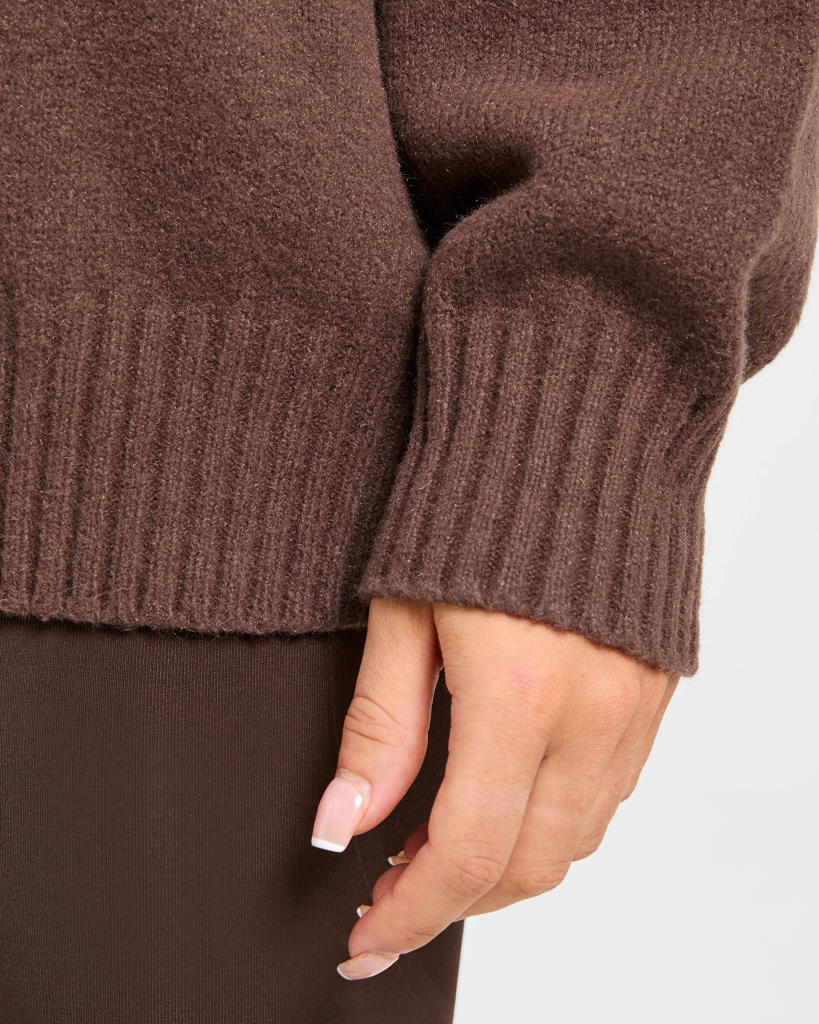 Varsity Oversized Knitted Sweater - Bruin - Image 6
